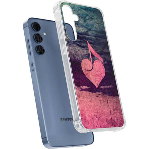 Rustic Musical Heart Galaxy A35 5G Clear Case